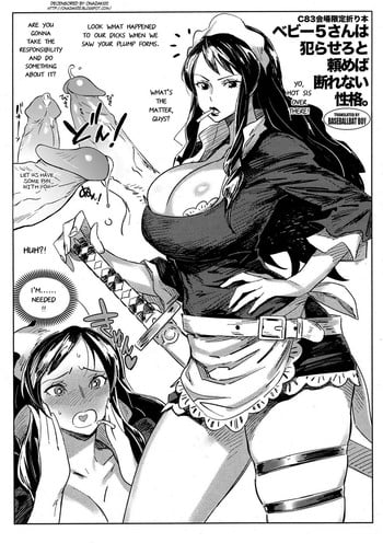 (C83) [Abradeli Kami (bobobo)] C83 Kaijou Gentei Orihon Baby 5-san wa Yarasero to Tanomeba Kotowarenai Seikaku. (One Piece) [English] [Baseballbat Boy] [Decensored]