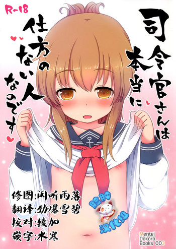 (C90) [Menteisho (Menteiyakuna)] Shireikan-san wa Hontou ni Shikata no Nai Hito nano desu (Kantai Collection -KanColle-) [Chinese] [脸肿汉化组]