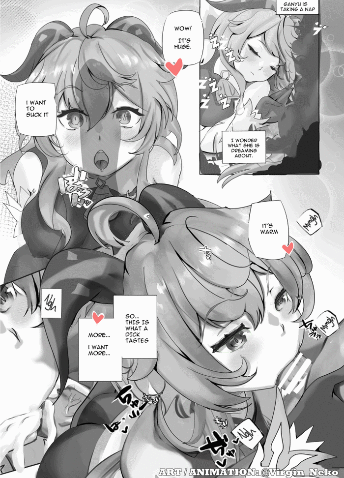 [Virgin_Neko] Ganyu's Sweet Dream (Genshin Impact) (Animated) [English]