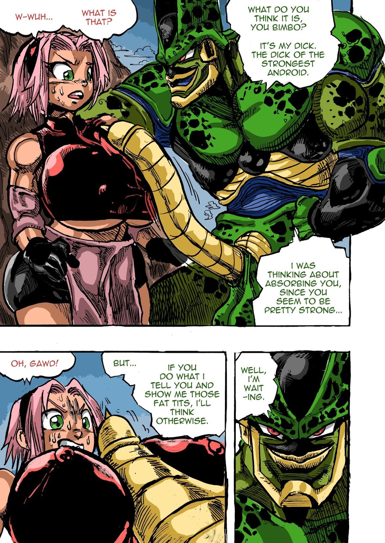 Sakura X Cell – Dragon Ball Z and Naruto (GoudaCheeseDunn)