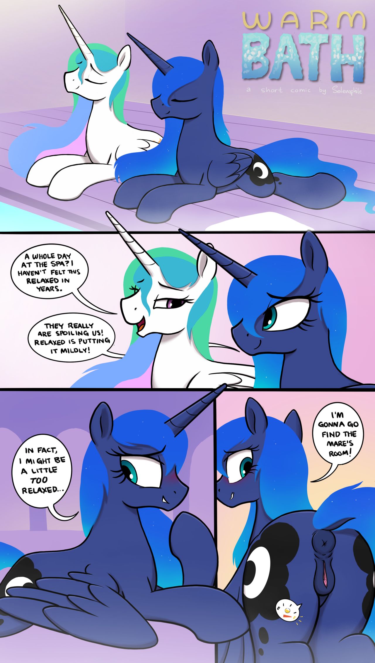 Warm Bath (My little pony) by Selenenophile