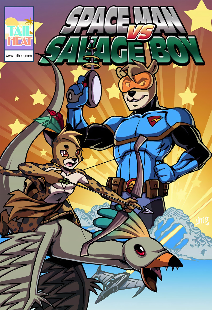 Space Man VS Savage Boy by Linno