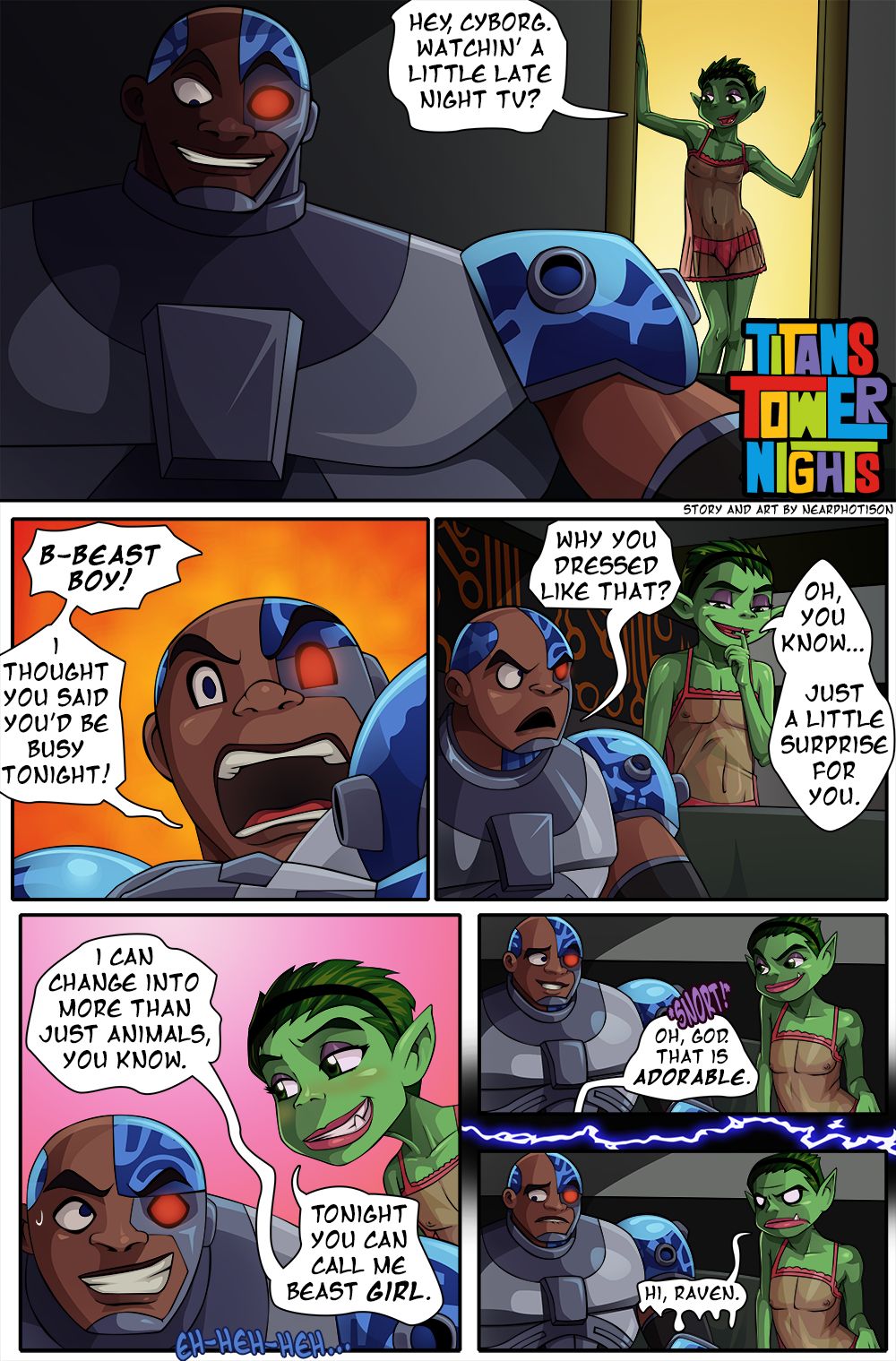 Titans Tower Nights (Teen Titans) by Nearphotison