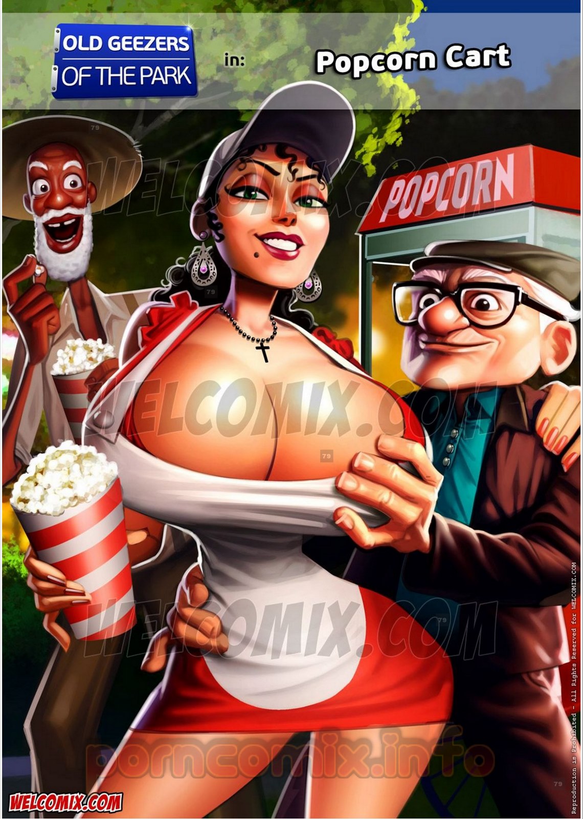 Old Geezers of Parks- Popcorn Cart