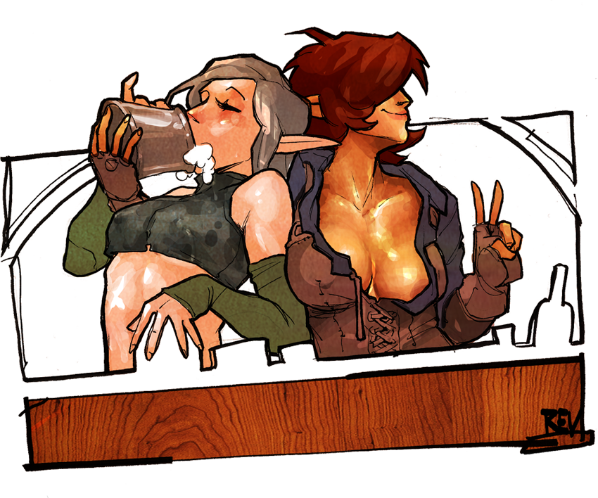 Elven Lesbians – Maeryll and Cinder