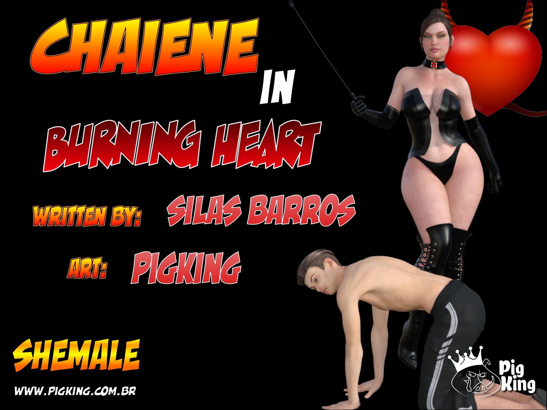 Chaiene in Burning Heart – PigKing Shemale