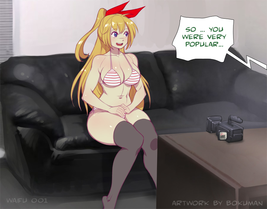 Waifu on couch- Bokuman