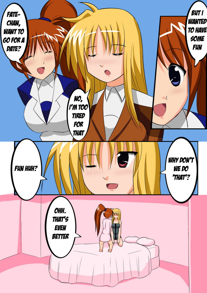 Nanoha x Fate Boob Magic