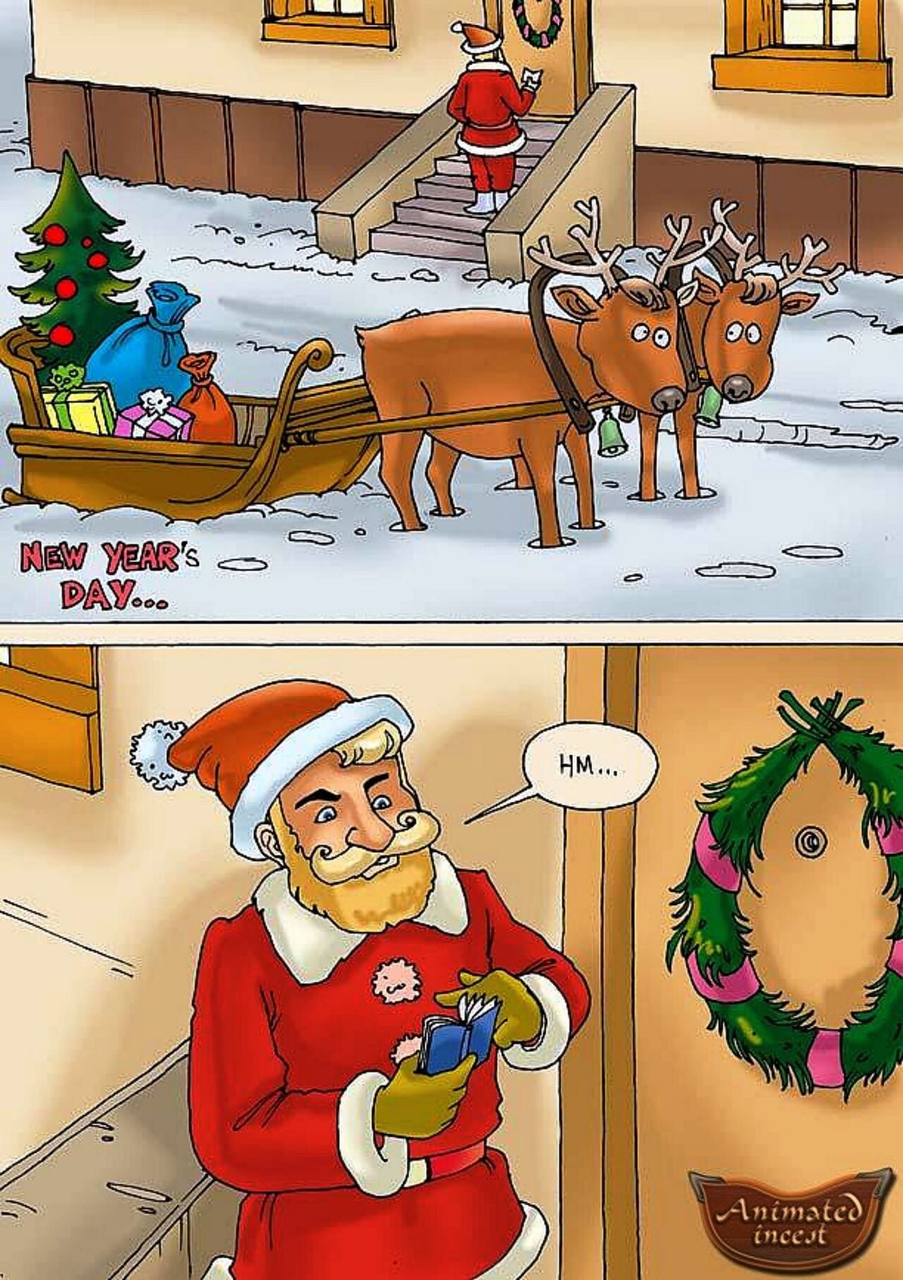 [Animated Incest] – Fuck me Santa