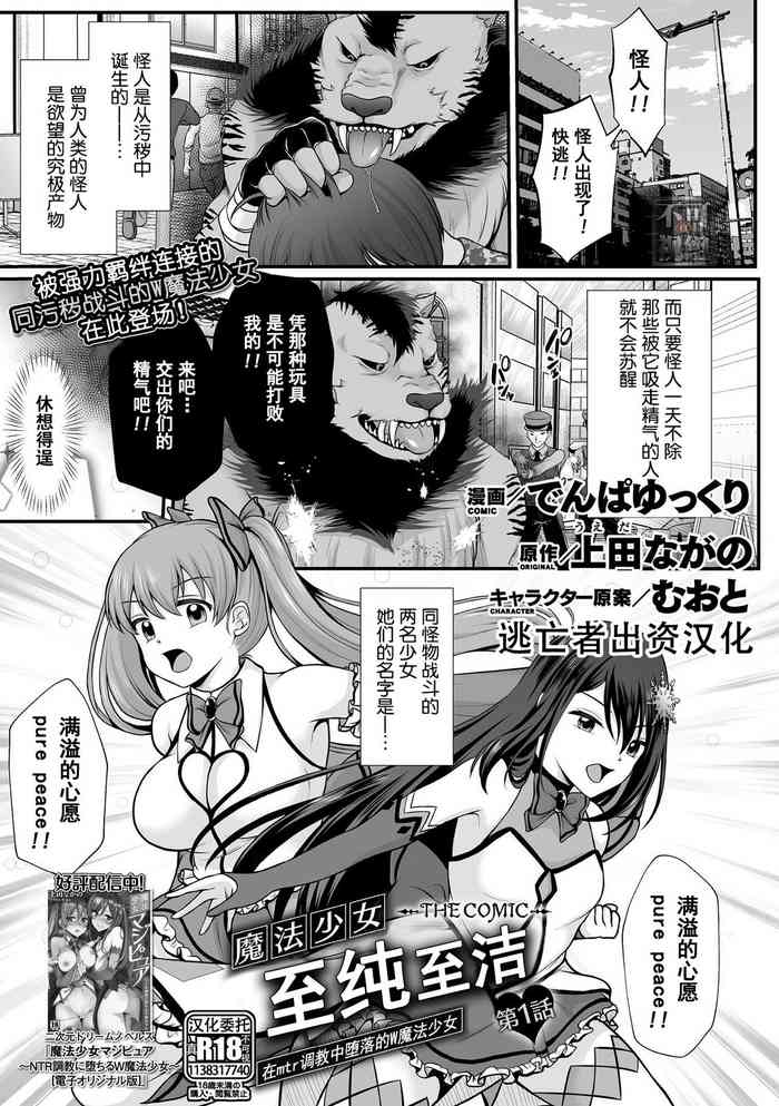 [でんぱゆっくり] 魔法少女マジピュア ～NTR調教に堕ちるW魔法少女～ THE COMIC 第1-4話 [Chinese] [逃亡者×真不可视汉化组] [Digital]