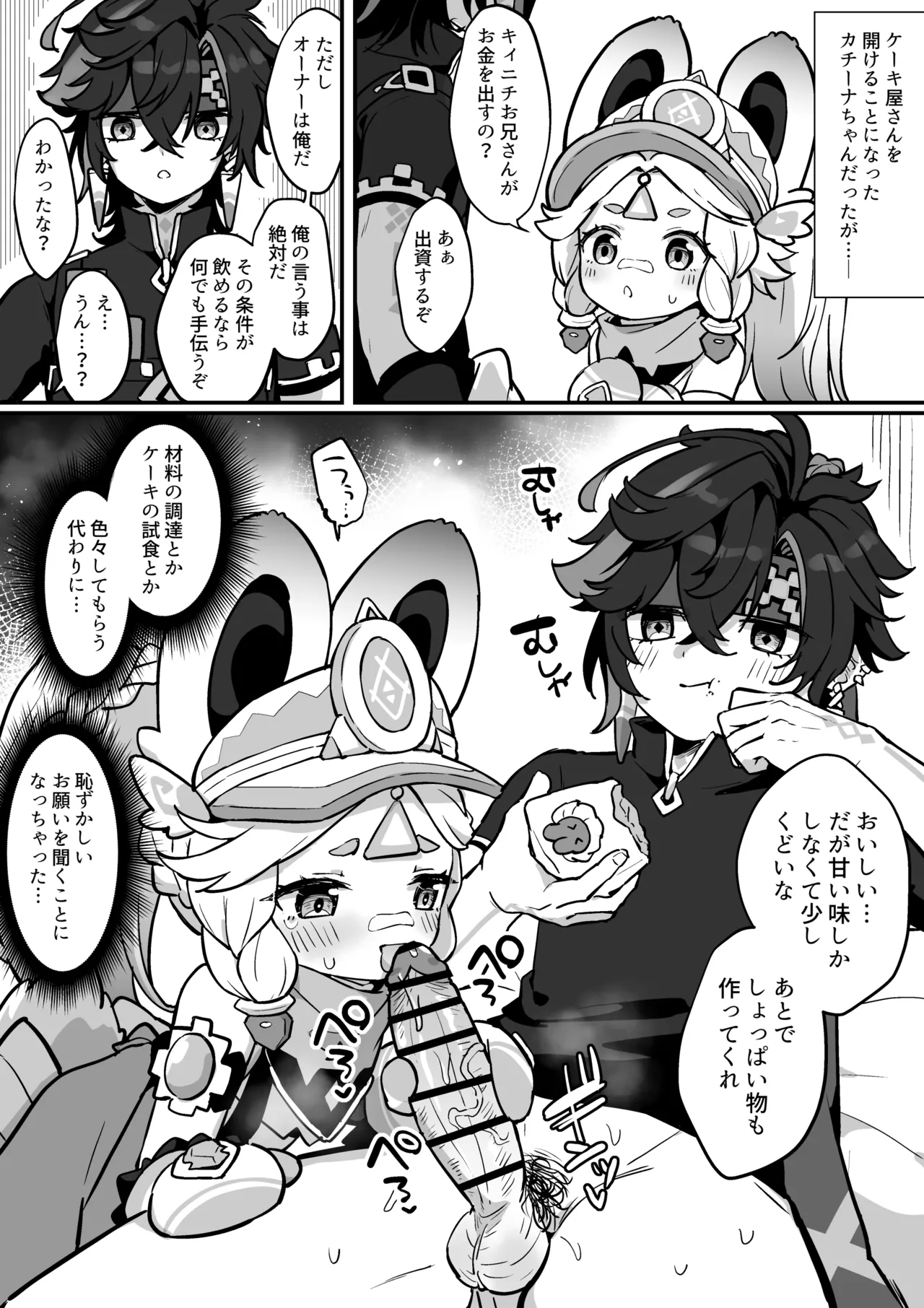 [Jiraichi] Cake-ya-san o Akeru Koto ni Natta Kachina-chan (Genshin Impact)