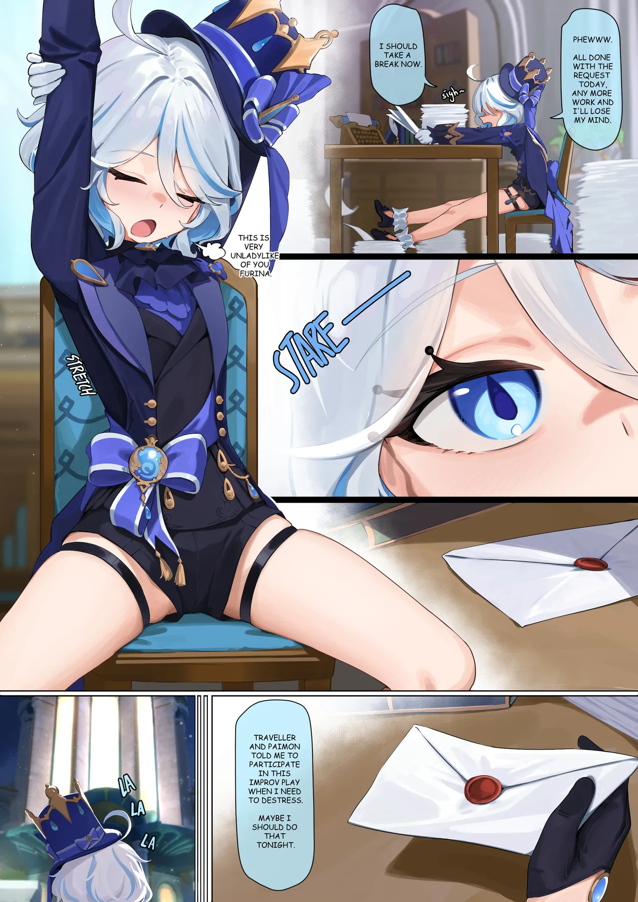[Skai_kun] Furina no Butai (Genshin Impact) [English] [Decensored]