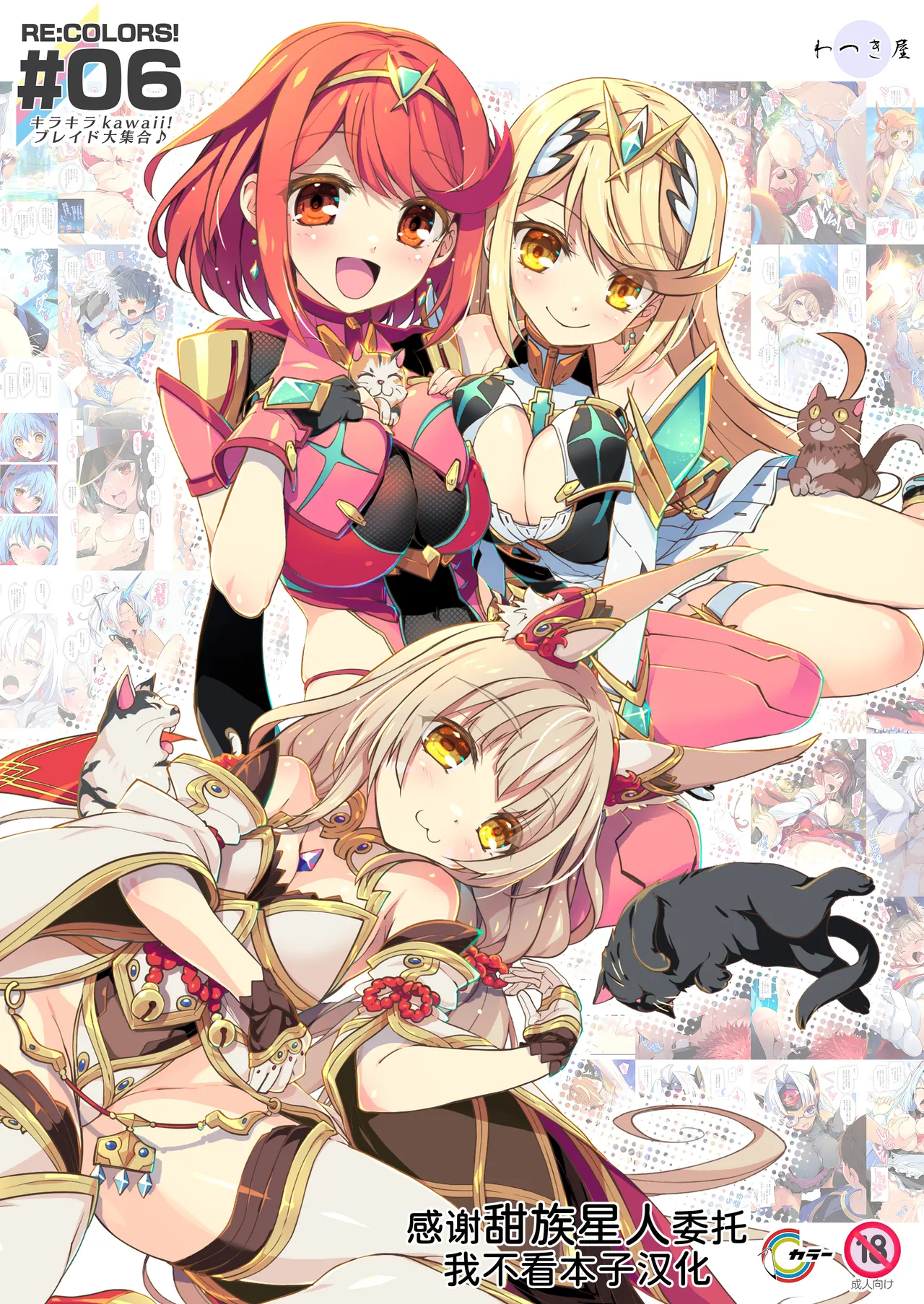 [Watsukiya (Watsuki Rumi, Yuuki Sei)] RE:COLORS!# 06 Kanojo ga Mizugi ni Kigaetara Rakuen ni Ichiban Chikai Shima!? (Xenoblade Chronicles 2, Xenoblade Chronicles 3) [Chinese] [甜族星人x我不看本子汉化]