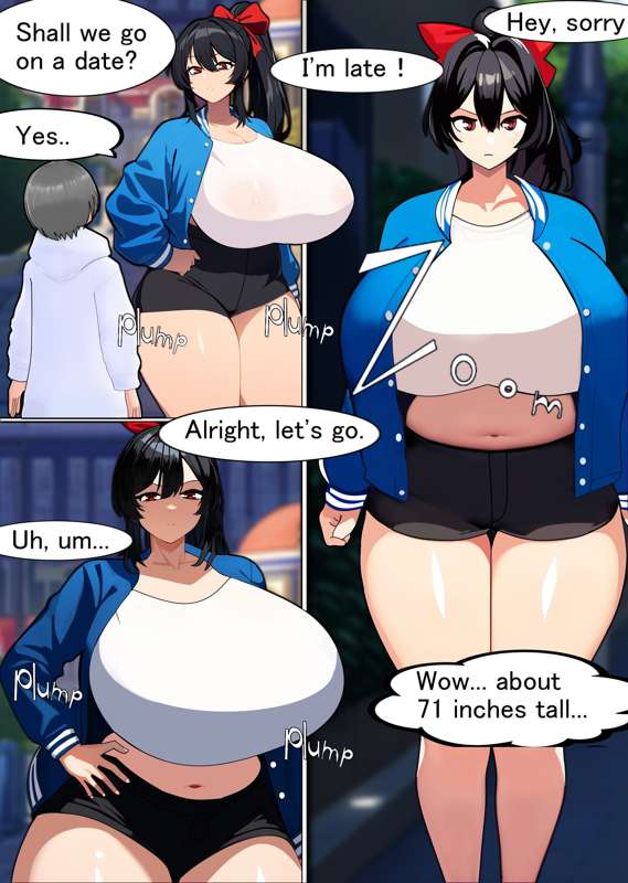 [MyuneShrinker] Swallowed whole by a busty, plump, tall succubus met on a dating app