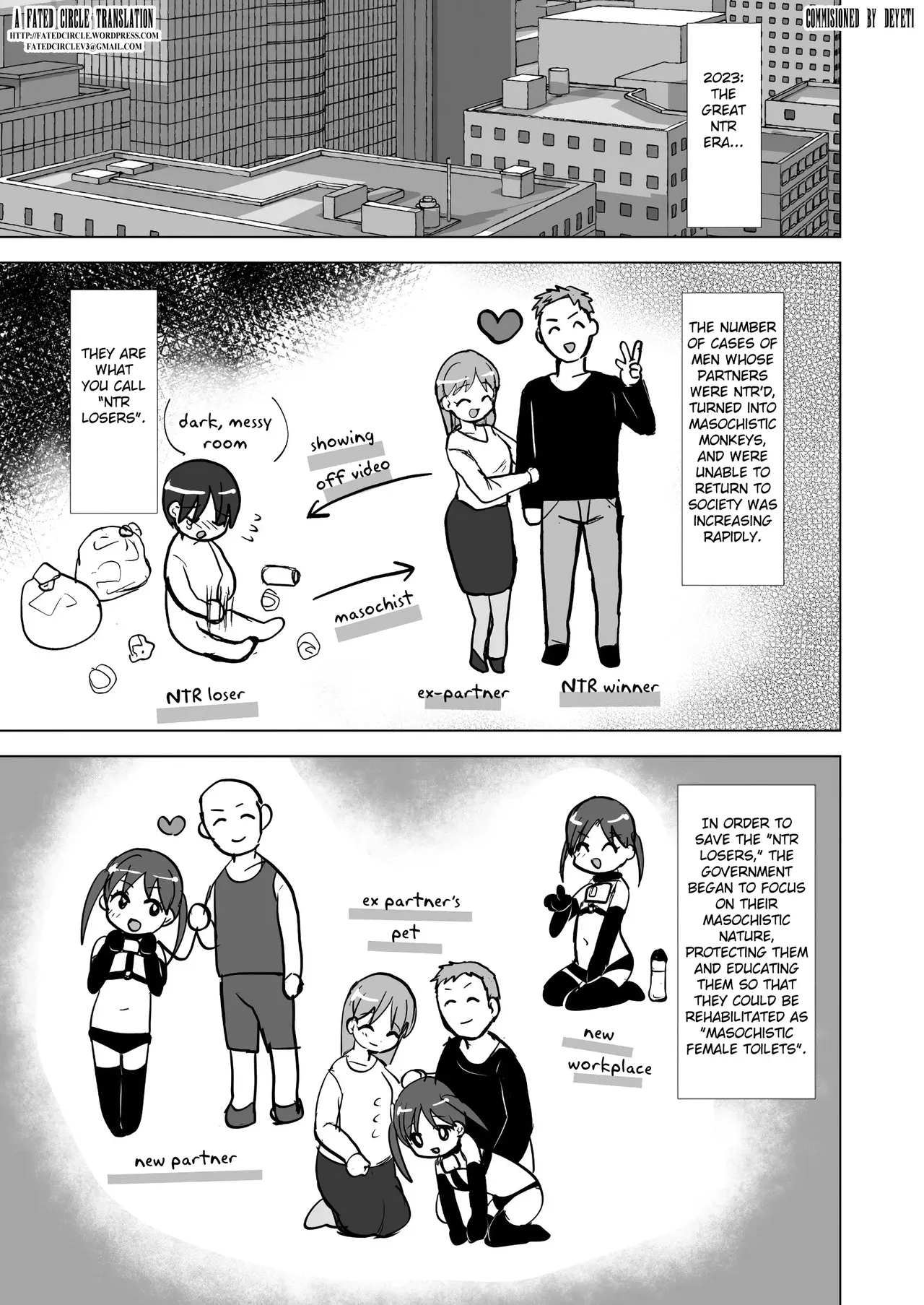 [Ani ga Saru (Takashi)] NTR Make Otoko Maso Mesu Benki-Ka Keikaku [English]