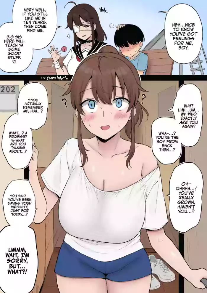[Yue] Mukashi Yoku Asonde kureta Kinjo no Kakkoii Onee-san ni 10-nen Mae no Yakusoku o Hatashite morai ni Iku Yatsu | Fulfilling a 10 Year Old Promise with the Cool Kid in the Neighborhood Who Used to Play with Me at the Park [English] [Colorized]