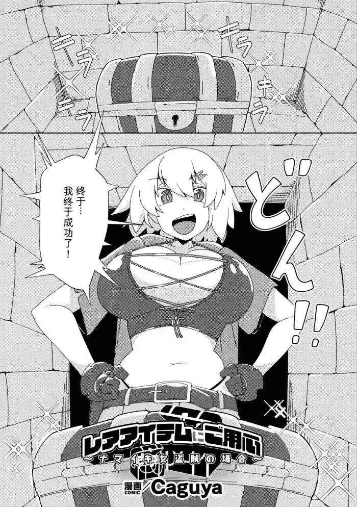 [Caguya] Rare Item ni Goyoujin ~Namaiki Onna Touzoku no Baai~ (2D Comic Magazine Akuochi Shokushufuku Vol.2) [Chinese]