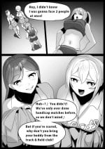 [The Nation of Head Scissors (Toppogi)] Girls Beat! Plus - Rie vs Shizuku & Mia [English]