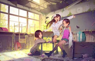 Tiny Evil 5 Part 2 - 淫魔少女３人におちんちん遊ばれる本 (Original Size, No Text)