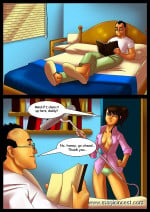 Cleaning of daddy’s room turns into the fuck