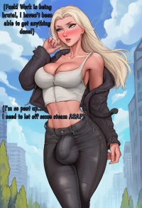 [IronAIArt] Futa x Femboy Blowing off steam [AI Generated]