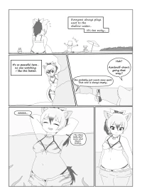 [トットデテクート TottodeteKF] Aardwolf-chan Encounters an Underwater Tentacle Cerulean in a Secluded Cove+ (Kemono Friends)(English)