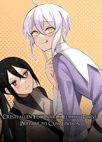 [Boukensha X no Sakaba (Boukensha C)] Maou Toubatsu Shippai Heroine Gisei Normal End de Utsu ni Natta Koutensei Futanari Kenshi to Otokonoko Shinkan no Hanashi | Crestfallen Futanari x Femboy Priest: Prepare to Cum Edition [English] [Decensored]