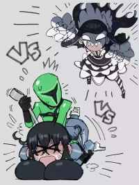 [Tabasuko] Green vs. Chijim-kun & Mureru-chan